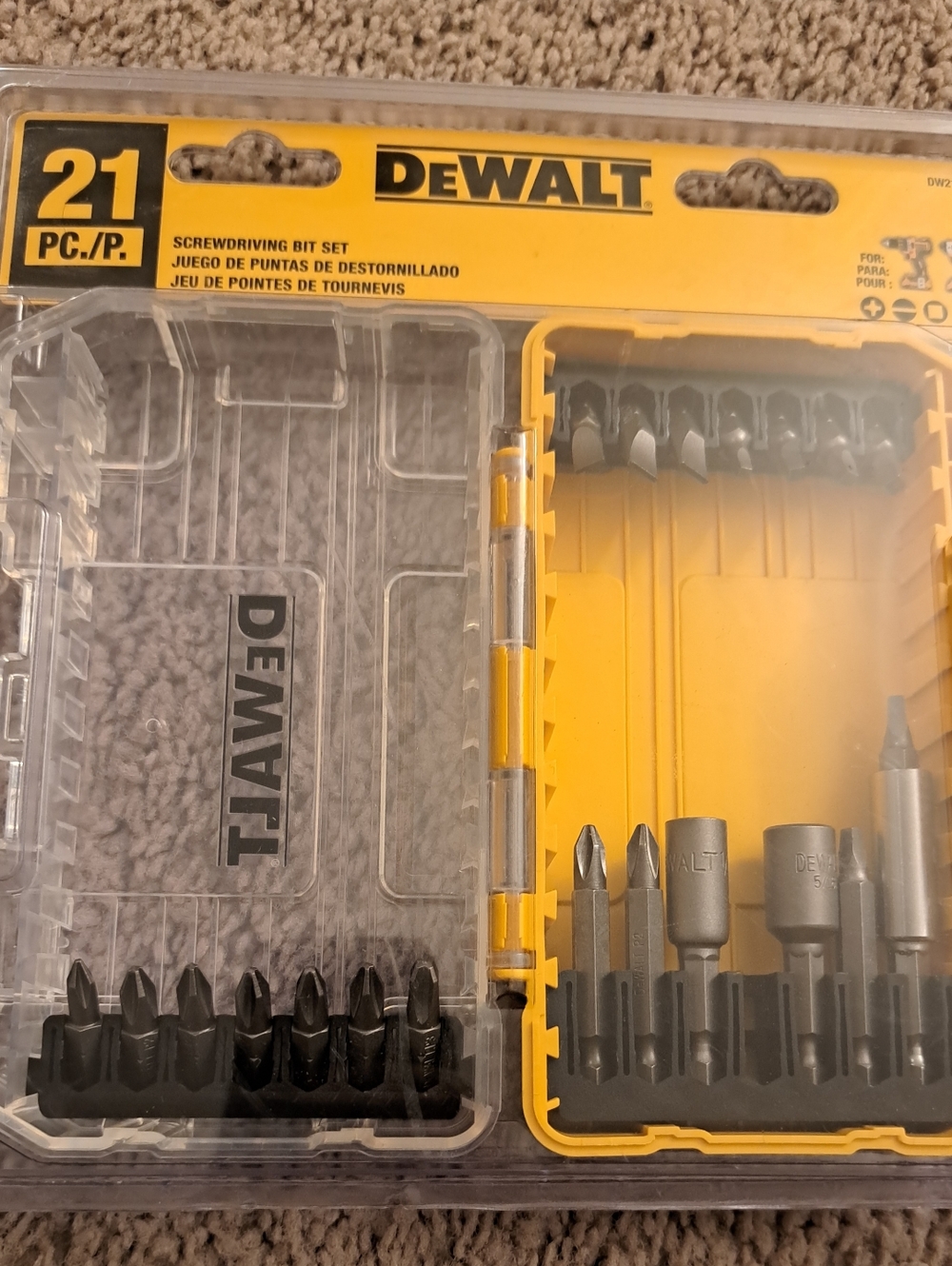 DEWALT 21-Piece Screwdriving Bit Set - Yellow/Black